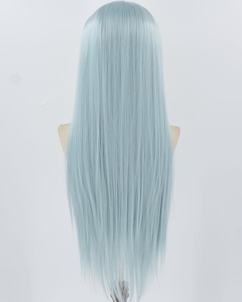 Grey Green Blue Synthetic Lace Front Wig WW889 — view 2