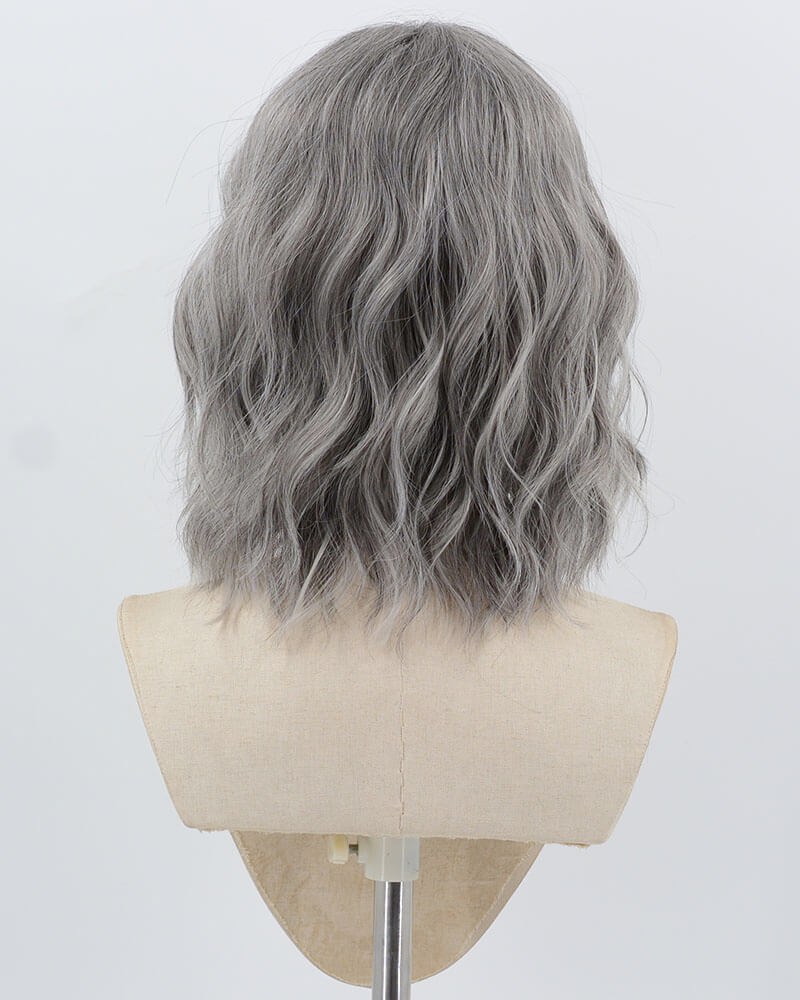 Grey Curly Short Synthetic Wig HW776 — view 3