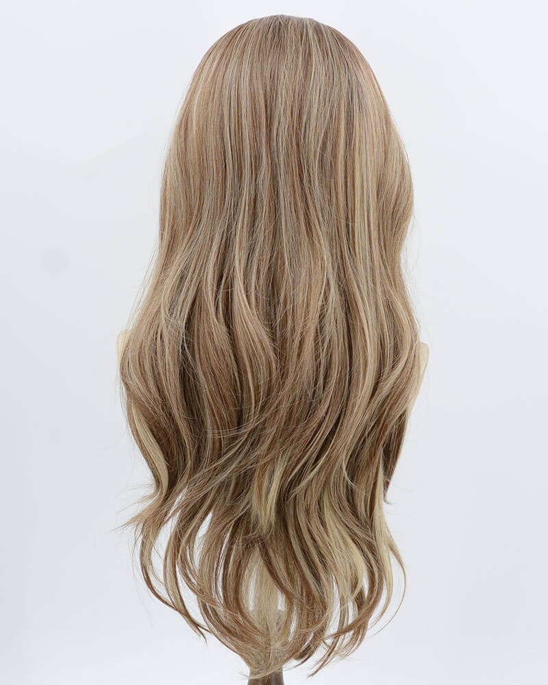 13*6 Brown Ombre Blonde Skunk Stripe Synthetic Lace Front Wig WW995 — view 3