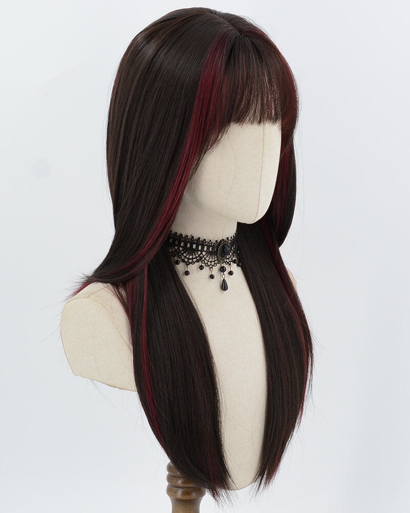 Black Red Synthetic Wig HW809 — view 2