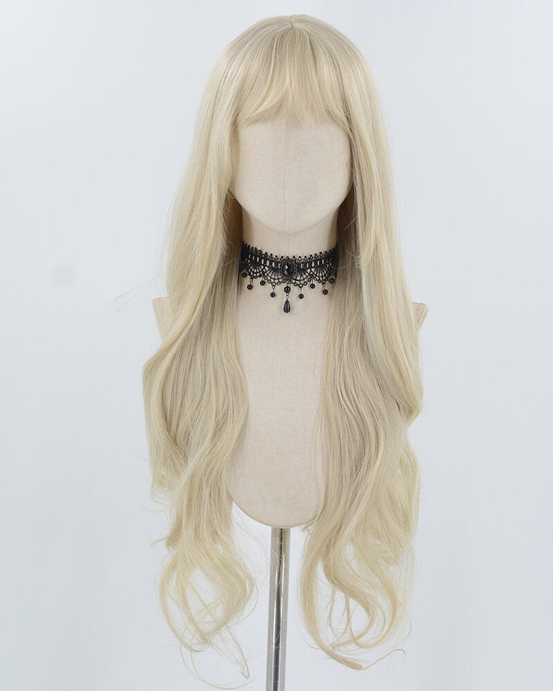 Ash Blonde Long Wavy Synthetic Wig HW702 — view 1