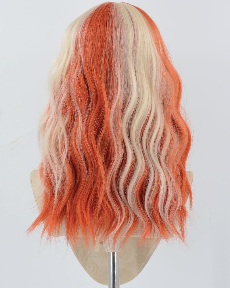 Platinum Blonde Orange Synthetic Wig HW644 — view 3