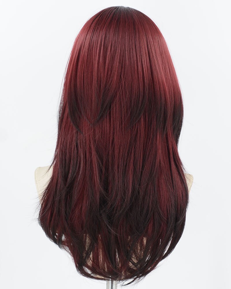 Ombre Wine Red Synthetic Wig HW825 — view 3
