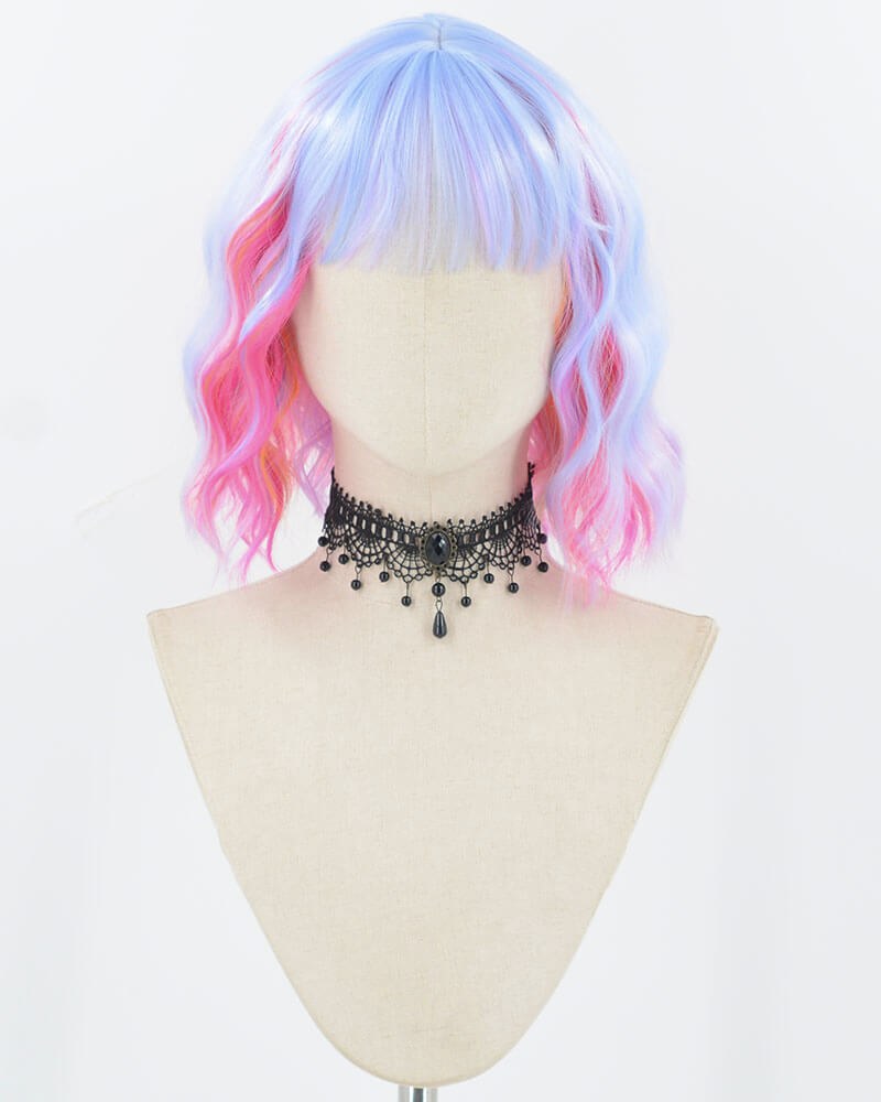 Blue Mixed Pink Synthetic Wig HW679 — view 1
