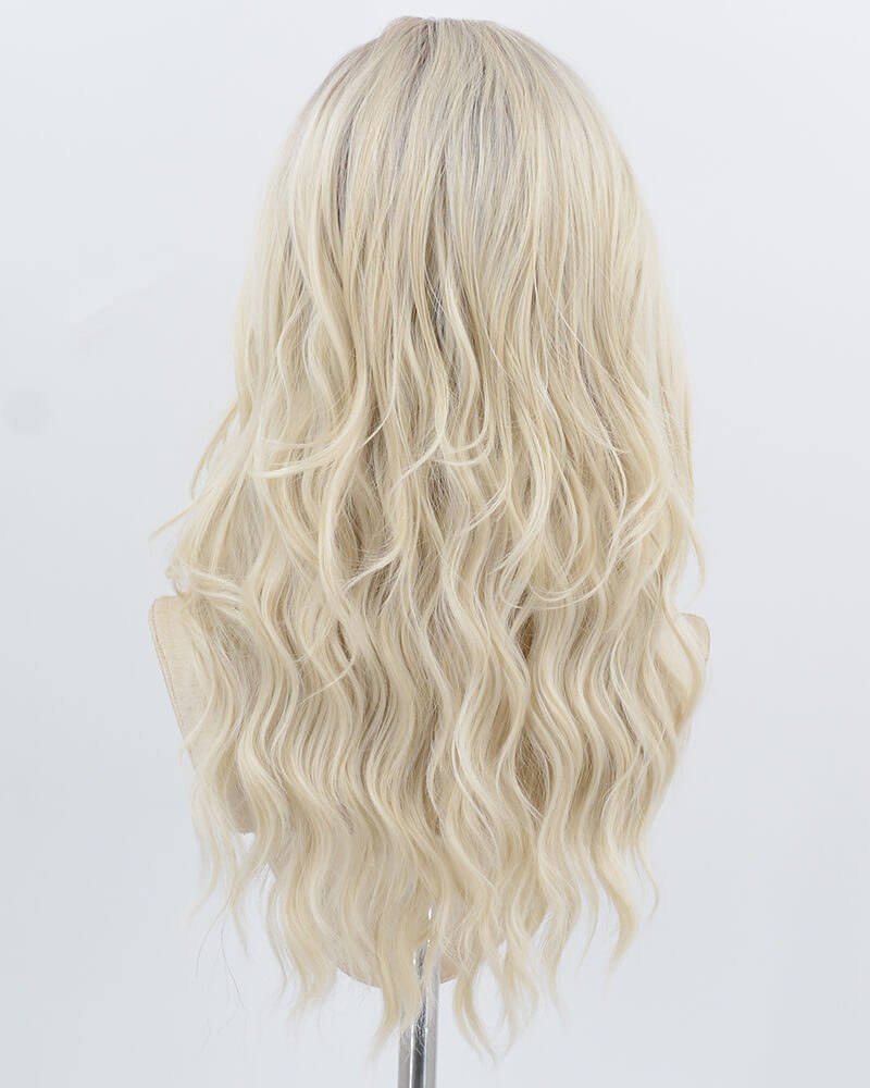 Ash Blonde Ombre Synthetic Lace Front Wig WW1007 — view 3