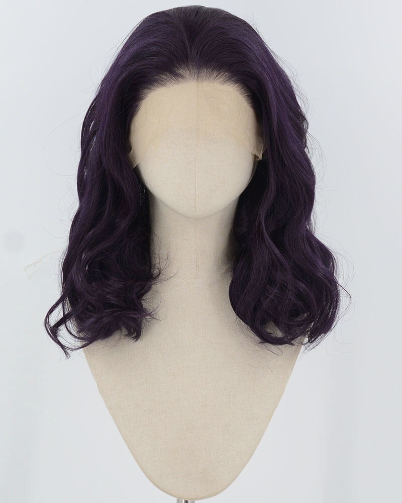 Purple Wavy Synthetic Lace Front Wig WW947 — view 1